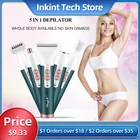 Женский эпилятор P40 5 в 1 с функциями триммер, бритье, удаление волос, депиляция зоны бикини, коррекция бровей