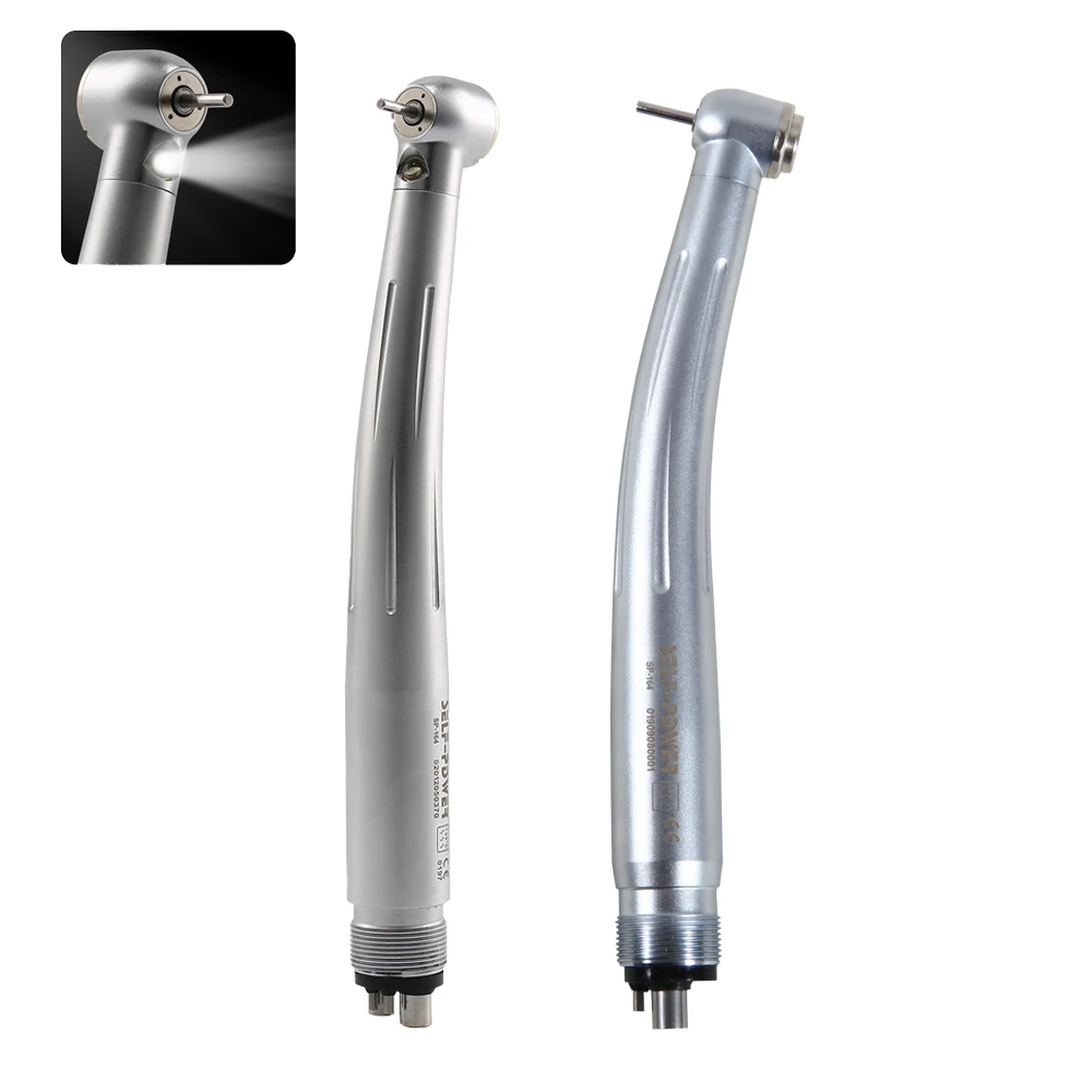 Dental led (no led) high speed handpiece air turbine 4 hole E-generator Large Head Cartridges 3 water spray Fit NSK dental tools