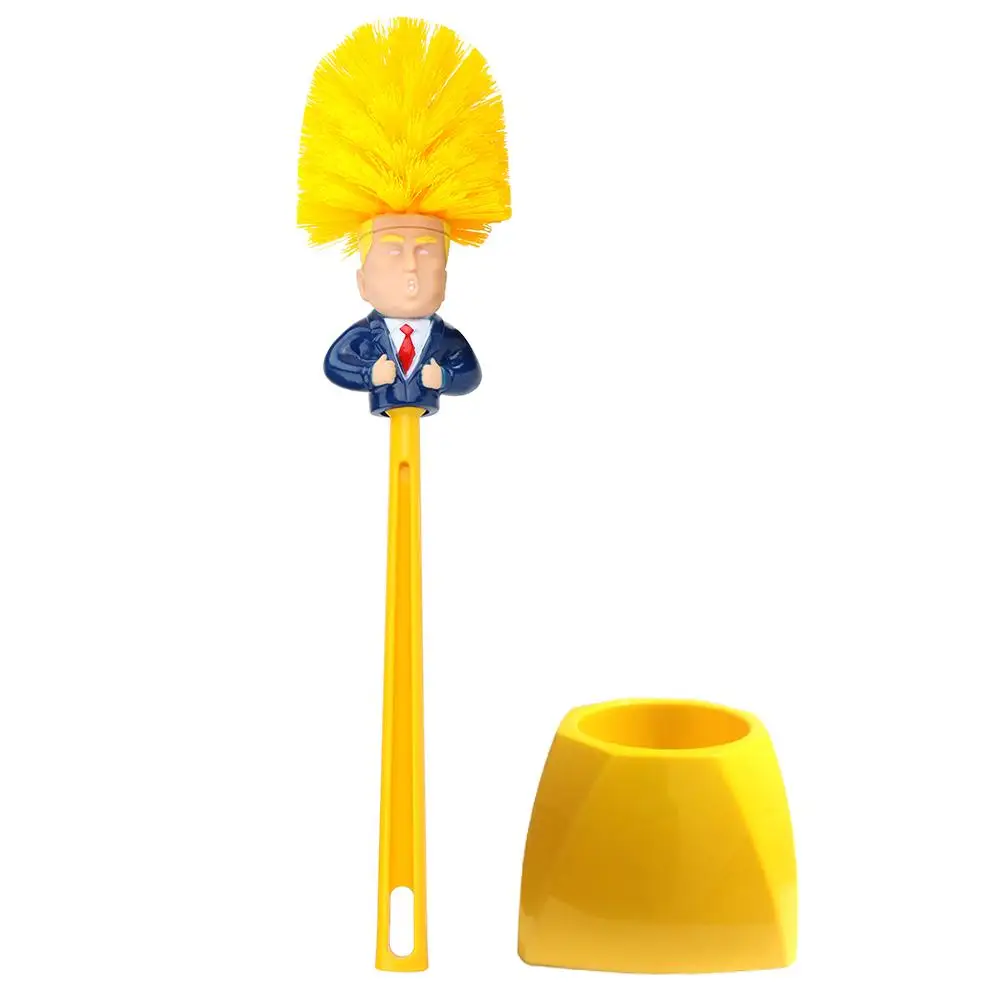 

Creative Plastic Trump Toilet Brush Bathroom Nightstool Groove Sink Trench Cleaning Tool Base Personality Cleaning Accessories