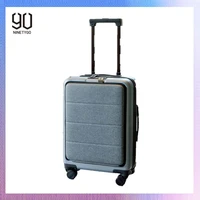 xiaomi 90 ninetygo bussiness suitcase 20 inch boarding case with front cover spinner wheels hardshell tsa luggage lock cover