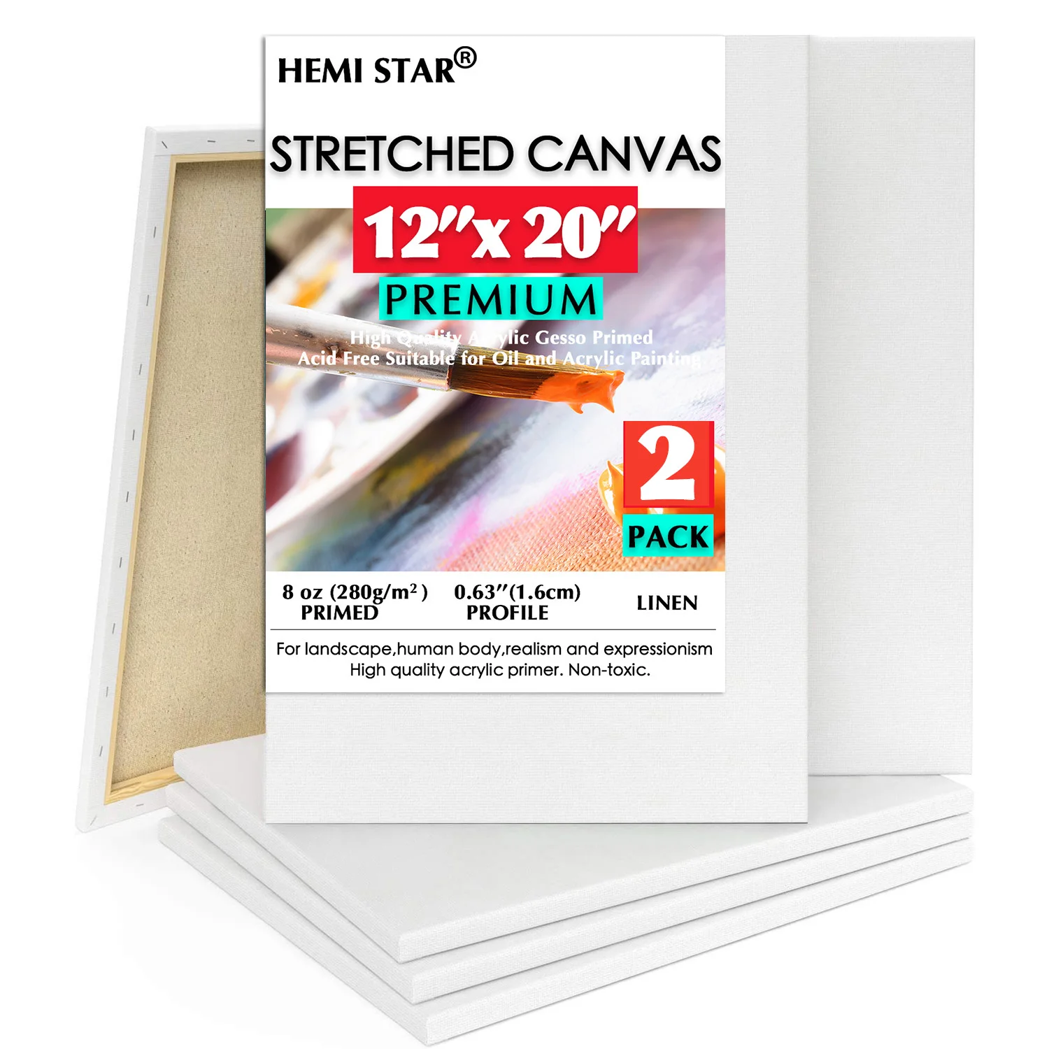 

Холст для рисования, 2 шт, 30x50 см-X см