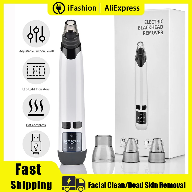 

Suction Blackhead Remover Facial Cleaner Nose Deep Pore Acne Pimple Cleaner Diamond T Zone Beauty Tool Face Household Vacuum