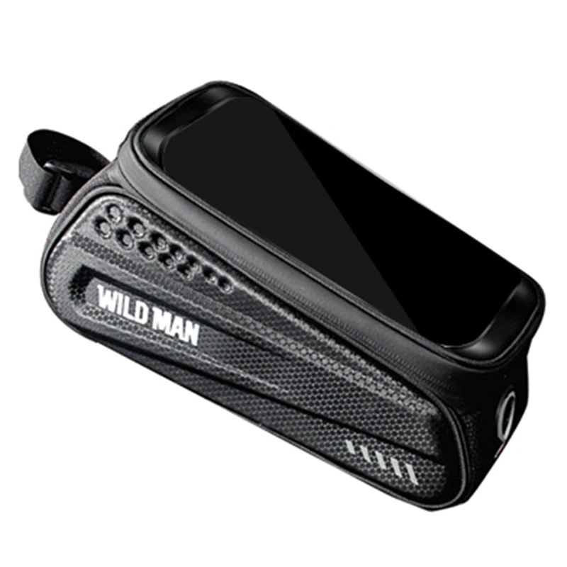 

Водонепроницаемая велосипедная сумка WILD MAN, Передняя верхняя рама, велосипедная сумка, светоотражающая, диаметром дюйма, сумка для контактн...