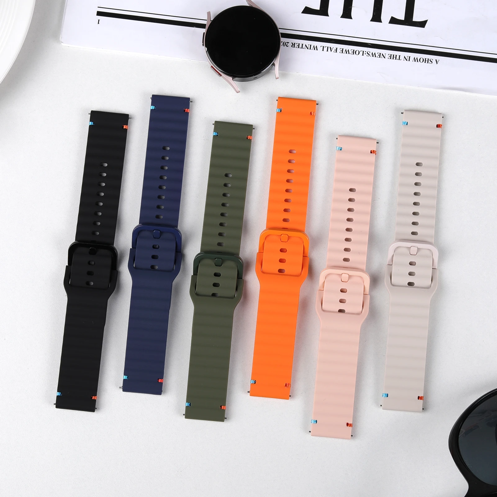 Фото Ремешок 20 мм 22 мм для Amazfit bip 6/bip 5/GTR 4 Pro/3/2/GTS 4 mini/3/2/балансирующий спортивный браслет для часов Correa amazfit active 2 Band №4