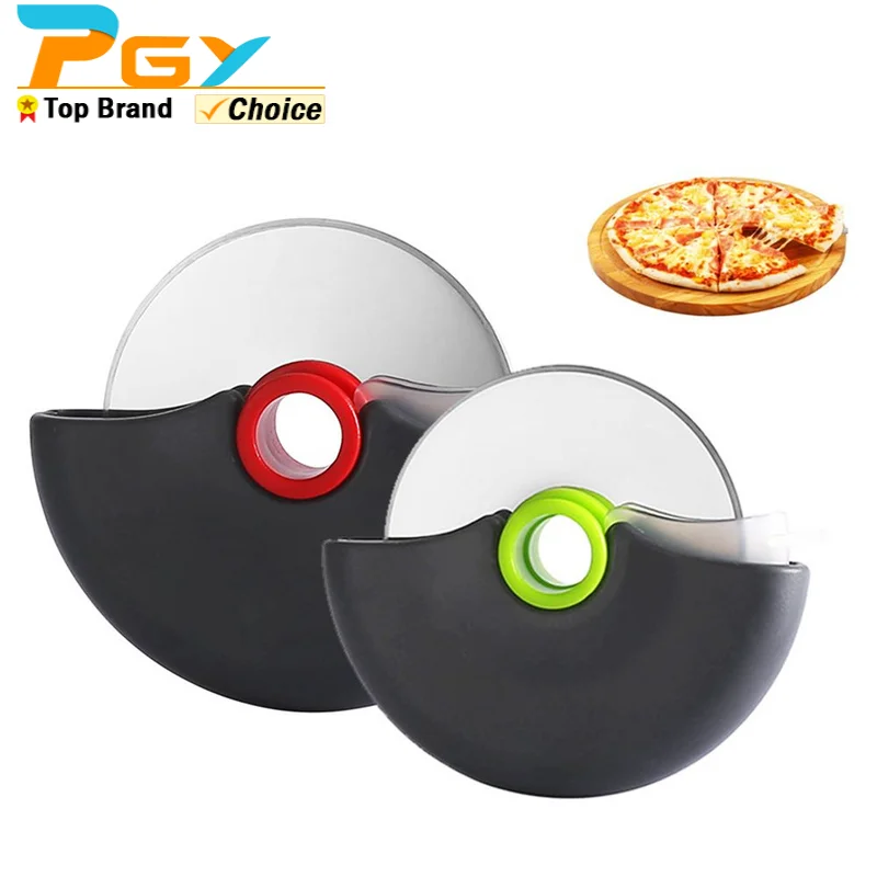 Premium Pizza Cutter Wheel Razor Sharp Stainless Steel Pizza Slicer with Protective Blade Guard Round Pizza Cutter With Cover