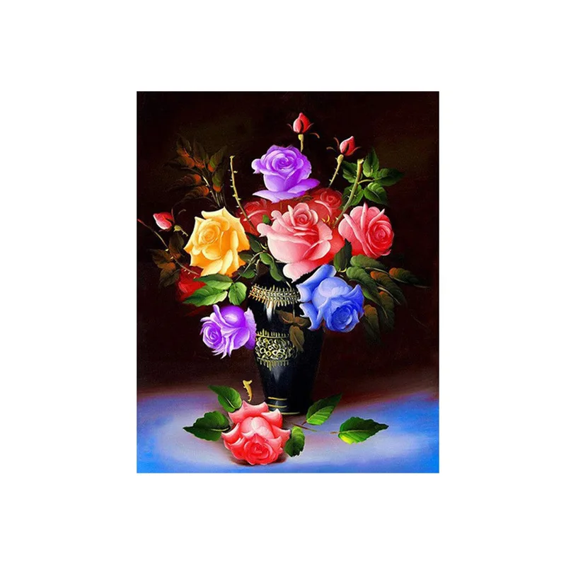 

2540Ann-Tulip diy Цифровая масляная живопись, картина маслом, Акриловая картина с цветами, взрыв, ручная работа, пейзаж, живопись