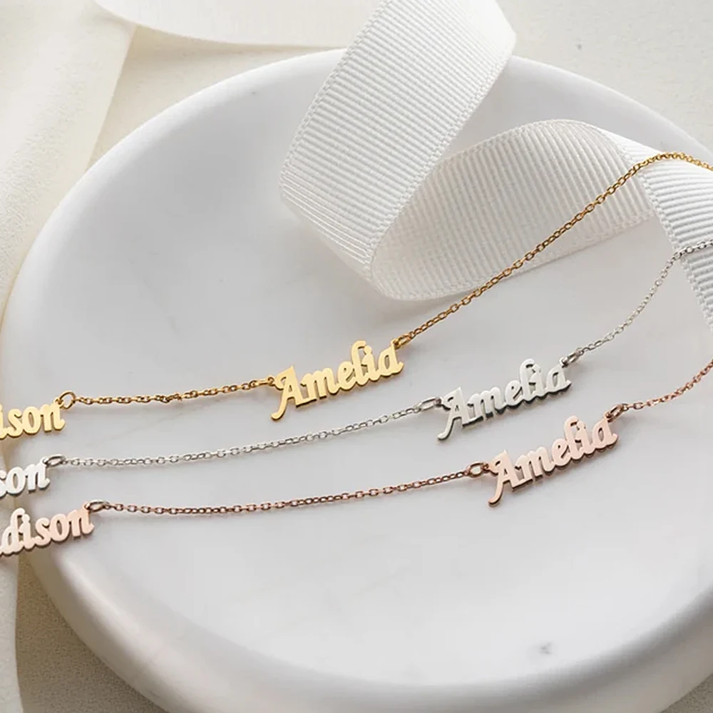 Women's Stainless Steel Custom Necklace Multiple Names Custom Pendant Personality Necklace Women's Neck Charm Jewelry