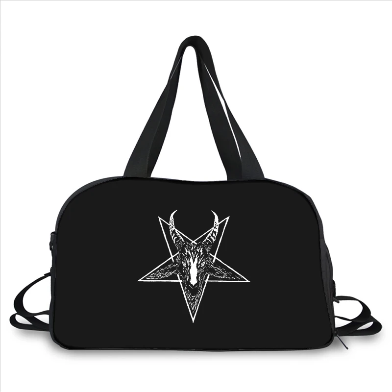 Pentagram Demonic Satanic ARTpattern 3D printing fashion trend portable large capacity multi function messenger bag travel bag