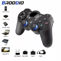 wireless gamepad 2 4 g controller gamepad android joystick with otg converter for ps3 smart phone for smart tv box tablet pc