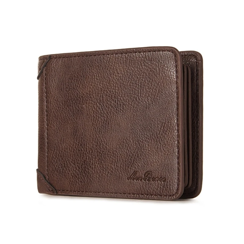 

Men Wallet Money Bag Male PU Casual Credit Card Holder Change Pocket Coin Purse Wallet Business Gift 517D