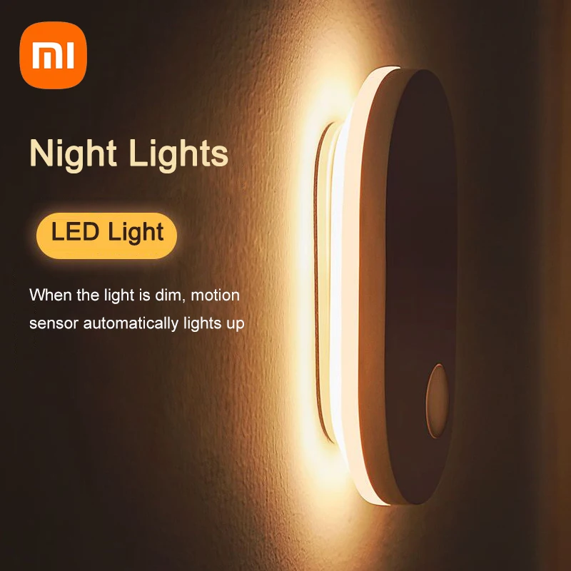 

Магнитный ночник Xiaomi Baseus, индукционный светодиодный светильник с человеческим телом, Аккумуляторная Автоматическая Индукционная настенна...
