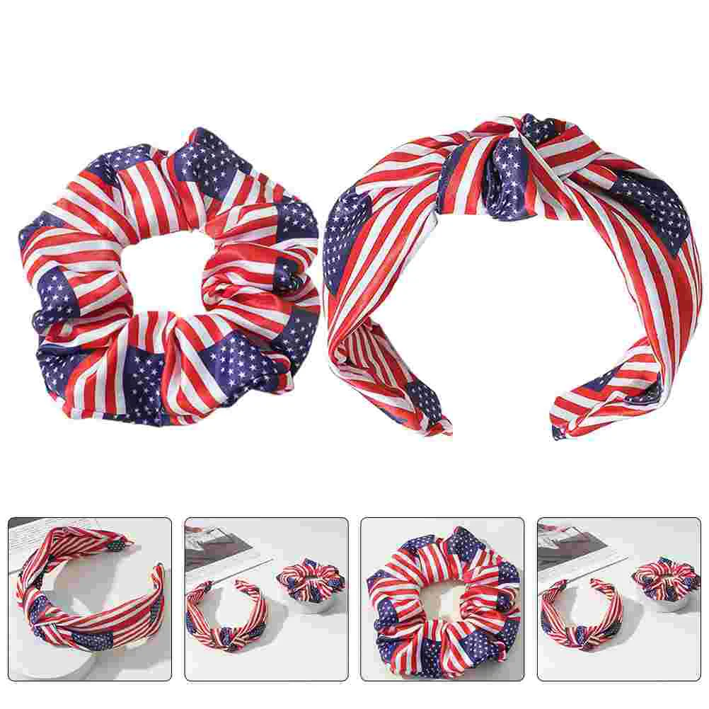 

Independence Day Headband American Flags Stick Labor Hair Cosplay Headbands Fabric Scrunchies Hoops USA