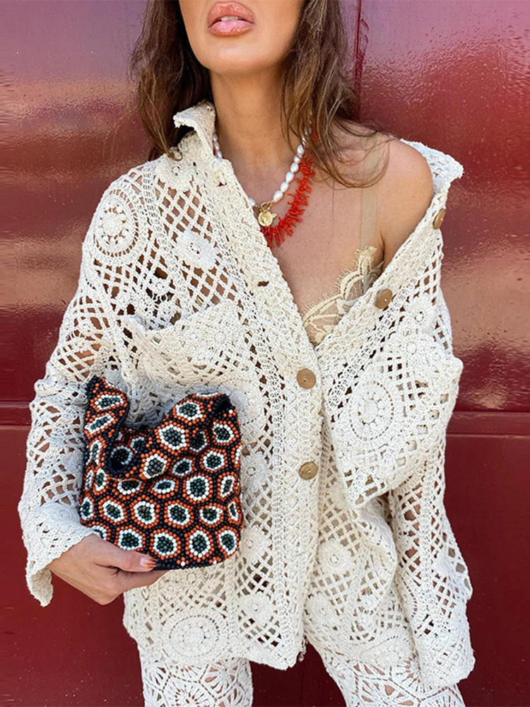 VGH повседневные свободные рубашки для женщин с лацканами и длинными рукавами в