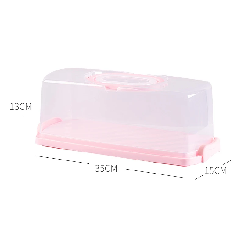 Fridge Cake Box Case Cake Box Toast Cupcake Cover Plastic Storage Carrier Food Clear Pastry Container Dessert Fruit Handle images - 6