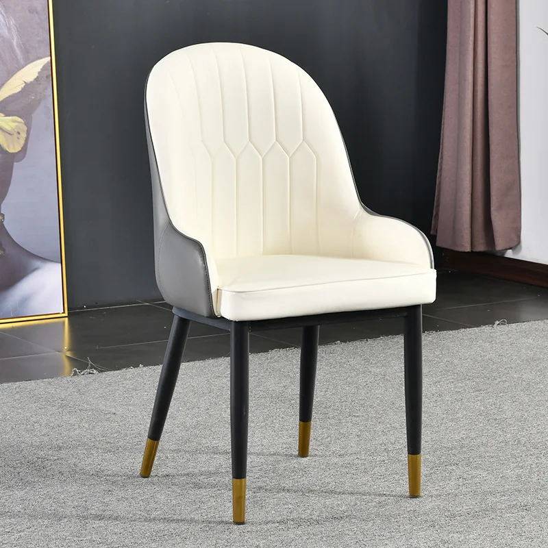 

Nordic Hotel Dining Chair Household Restaurant Leather Surface Soft Chair Office Conference Chair Sales Office Reception Chair