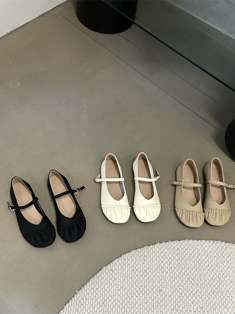 

Туфли женские с закрытым носком, элегантная повседневная удобная обувь на плоской подошве, классические кроссовки, Мокасины, черные