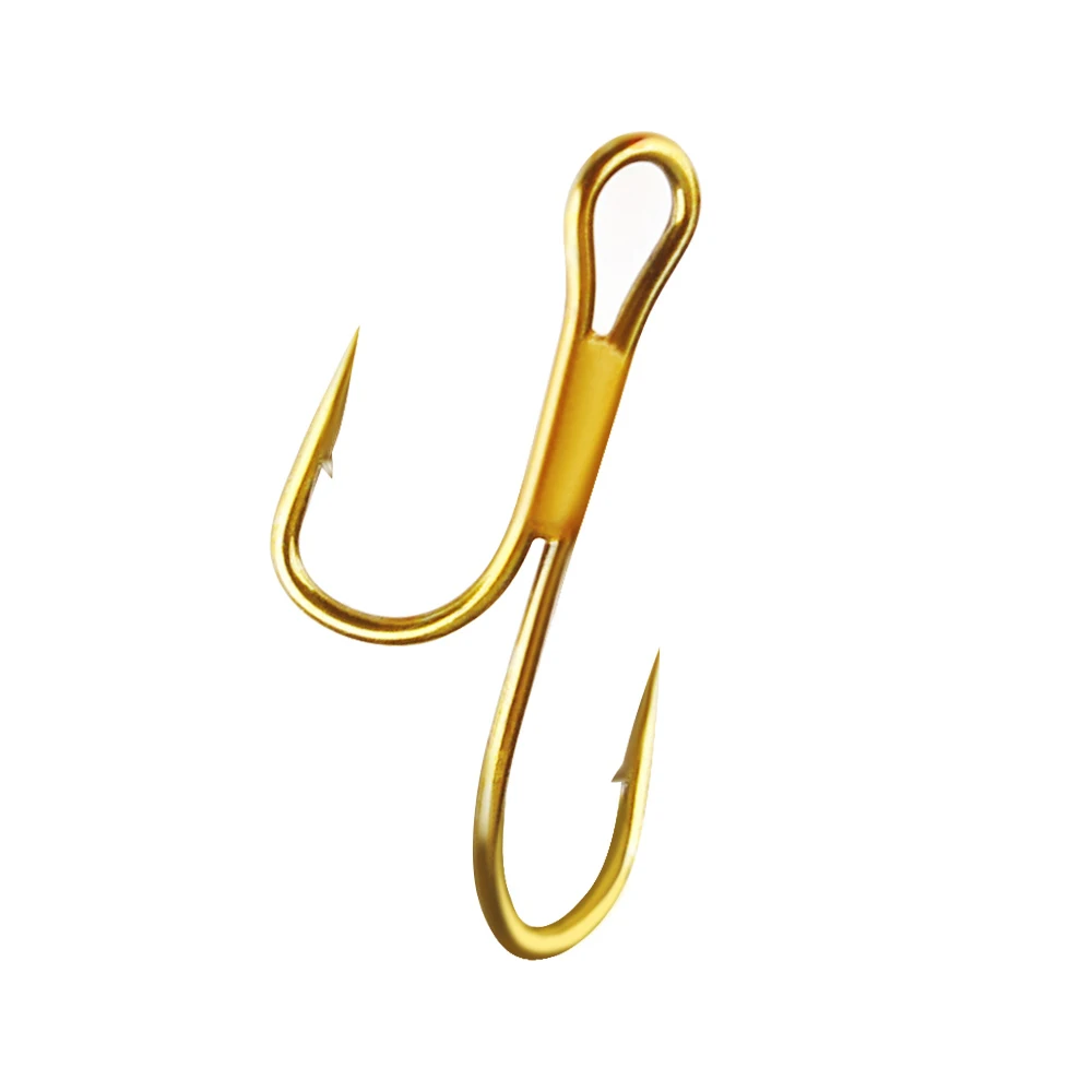 

20pcs Double Fishing Hook High Carbon Steel Golden Barbed Hook 1# 2# 4# 6# 8# Pike Trout Perch Ringed Zander Fishhooks