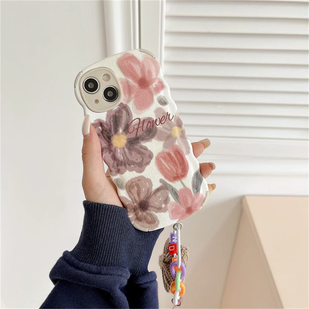 

Ink flower protective case Apple 14 iphone13/12/11 new fashion fall proof phone case Student woman gift