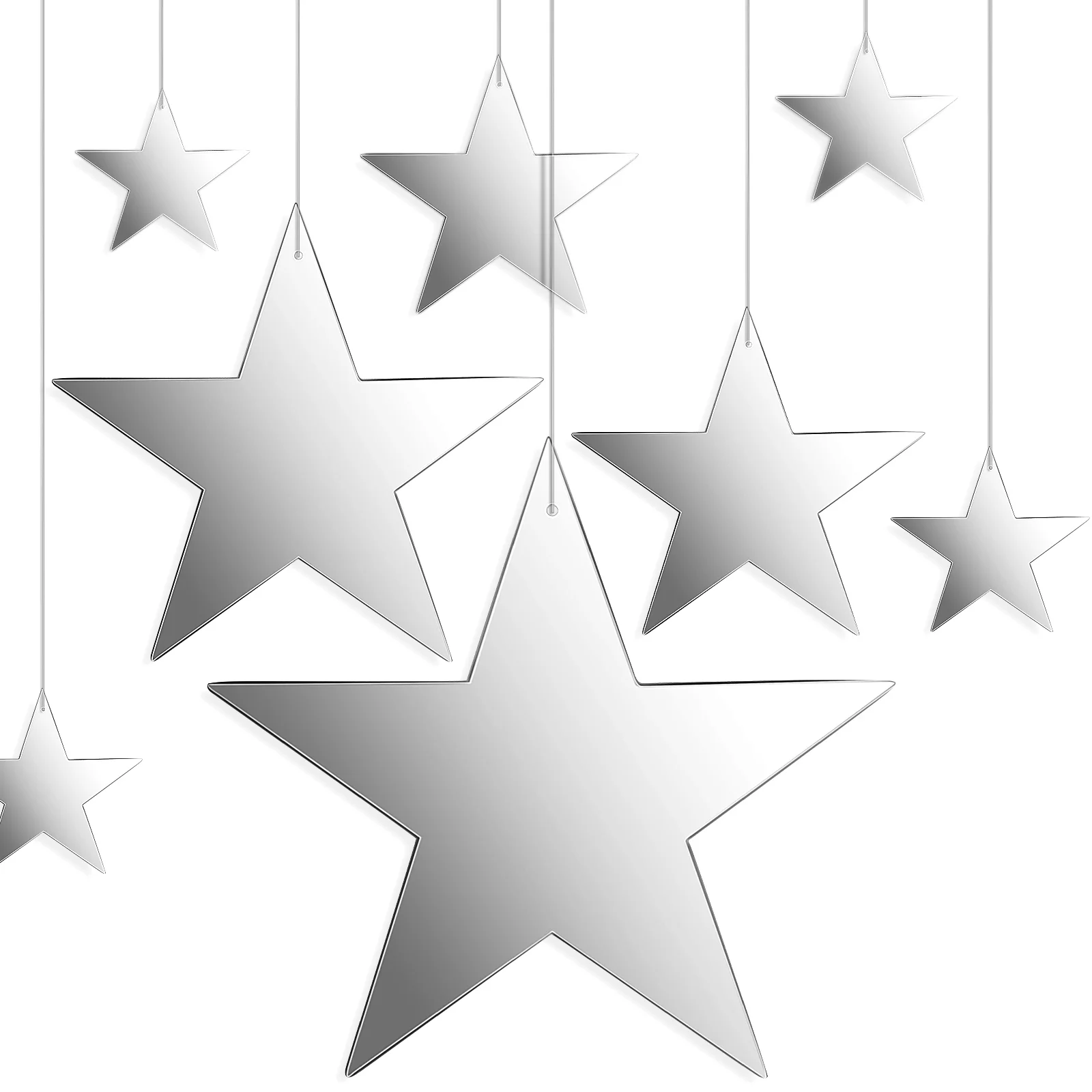 

Star Decorations Stars Hanging Garland Christmas Paper Party Bunting Cutouts Banner Ornament Wedding Cardboard Tree Glitter