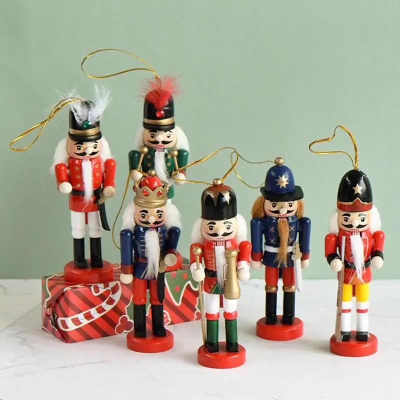 

6 шт. мини-гайковерт, солдат, Рождественский подвесной гайковерт, украшение солдата, Счастливого Рождества, гайковерт, солдат для рабочего стола, Рождественский Декор
