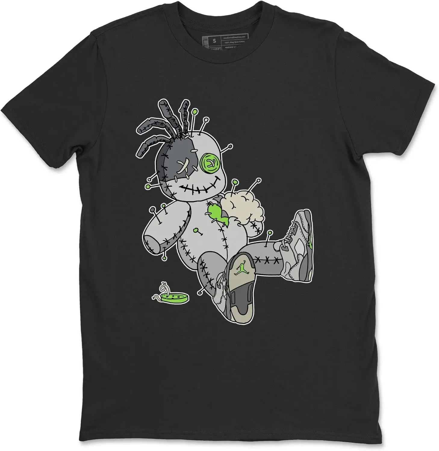 365 Футболки с графическим принтом Voodoo Doll Design 5 Зеленые кроссовки подходящая