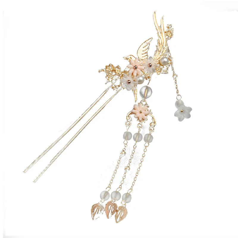 Золотые металлические шпильки для волос вилки китайские ретро модные U-образные