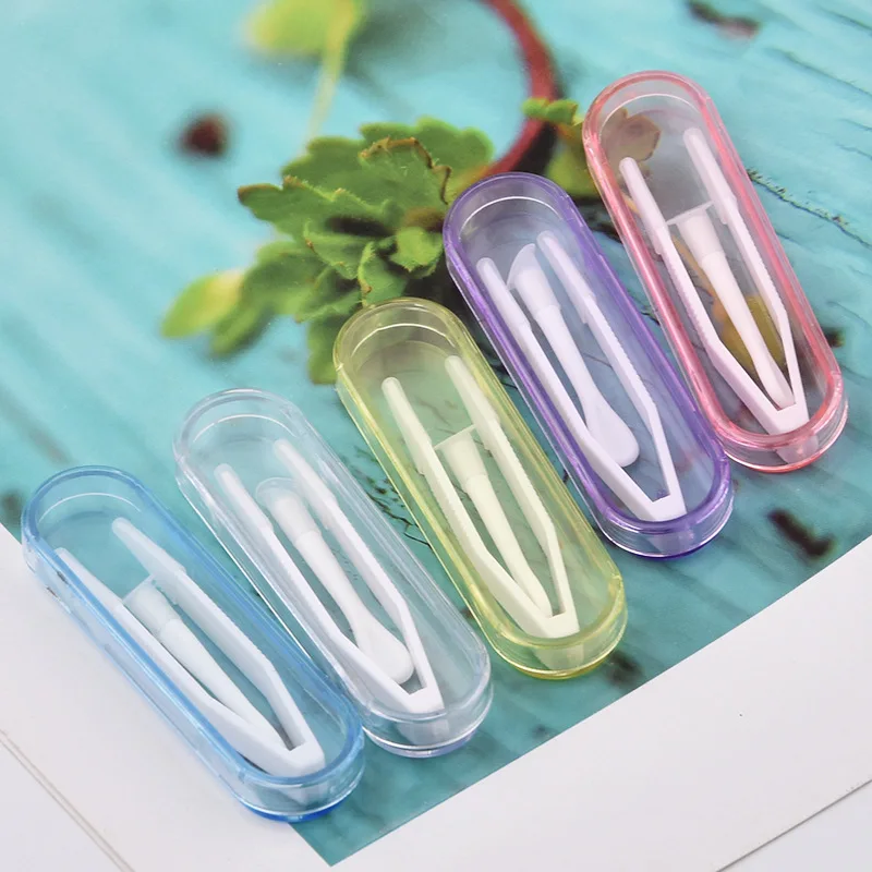 

1Set New Contact Lens Inserter Remover Multicolor Contact Lenses Tweezers And Suction Stick For Special Clamps Tool