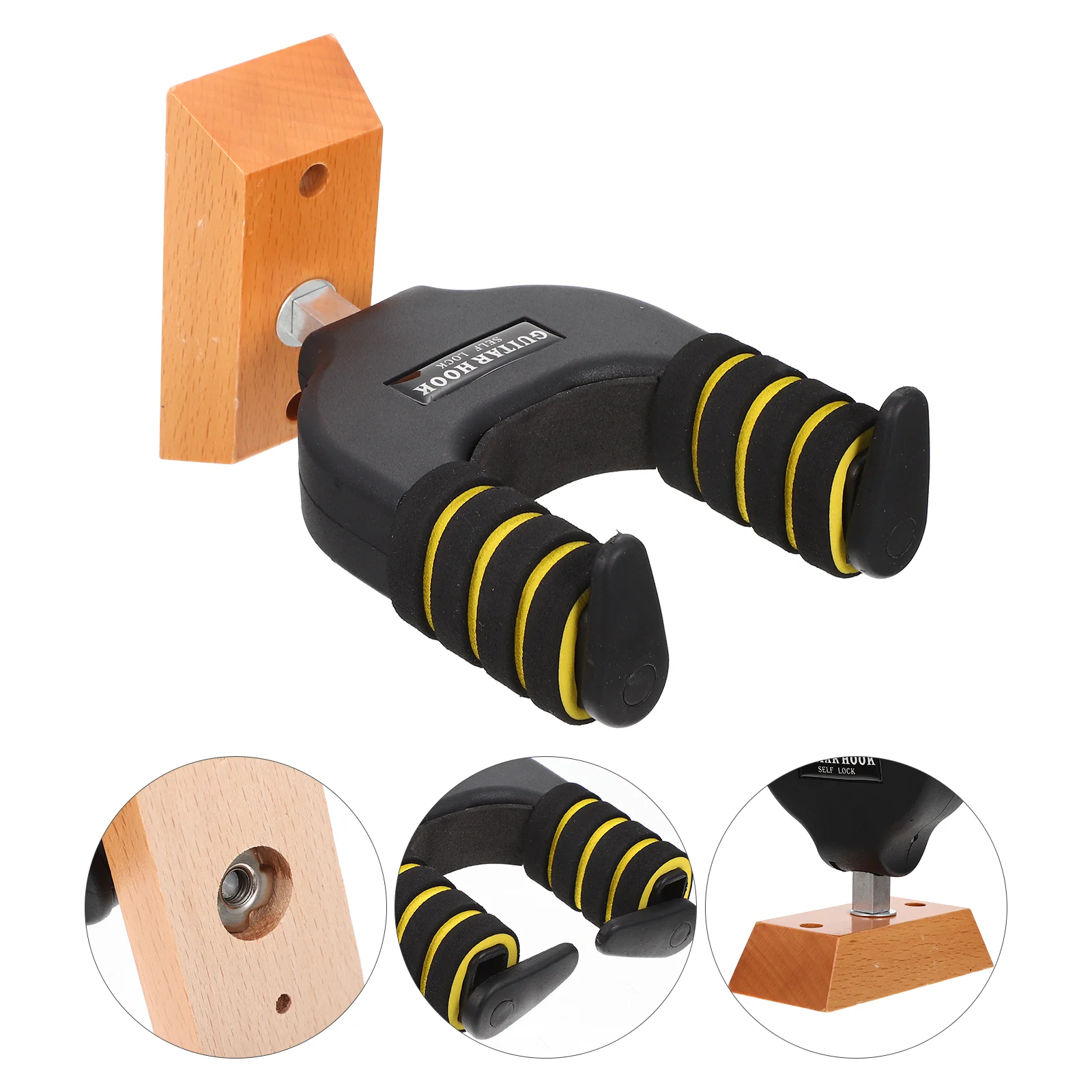 

Guitar Wall Mount Automatic Locking Guitar Hanger Electric Bass Guitar Hook