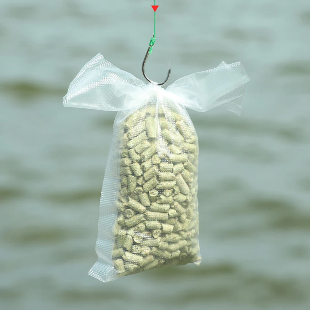 

20pcs Nest Water Soluble Bag Starch PVA Soluble Nest Bag Fishing Bait Packaging Bags Lure Pocket Storage Baits Thrower Pesca