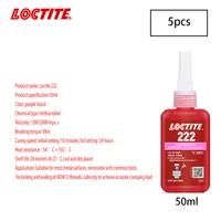 loctite 222 50ml 5pcs tightening agent to prevent loose thread screw adhesive anaerobic glue thread locking seal glue for all