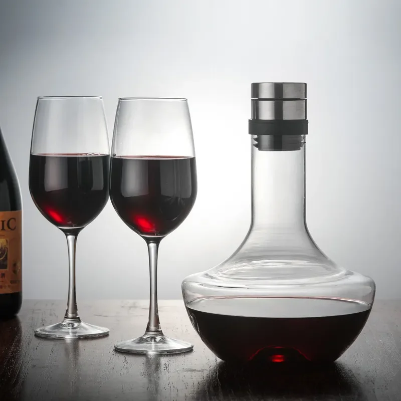 

Red Big Wine Family Decanter Bar Glasses Crystal Bottle Brandy For Decanter Pourer Champagne Jug Aerator Handmade