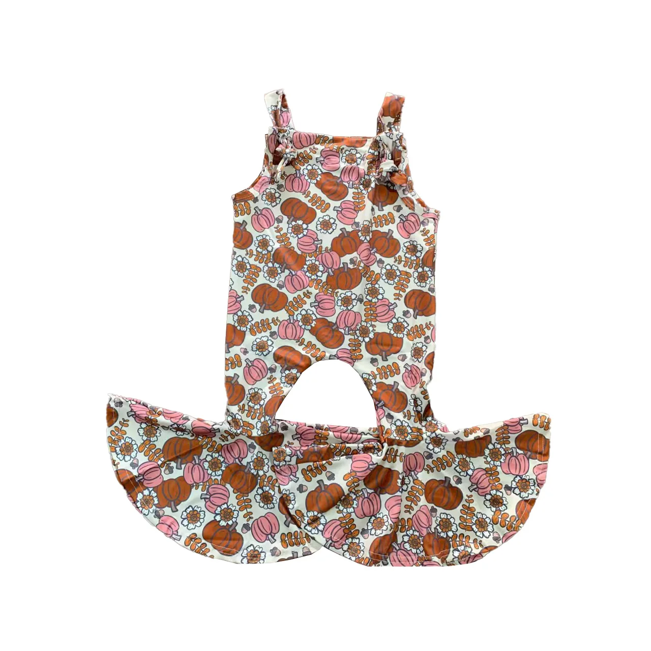 

Wholesale Baby Girl Rompers Kids Thanksgiving Day Clothing Children Clothes Suspenders Pumpkin Jumpsuits