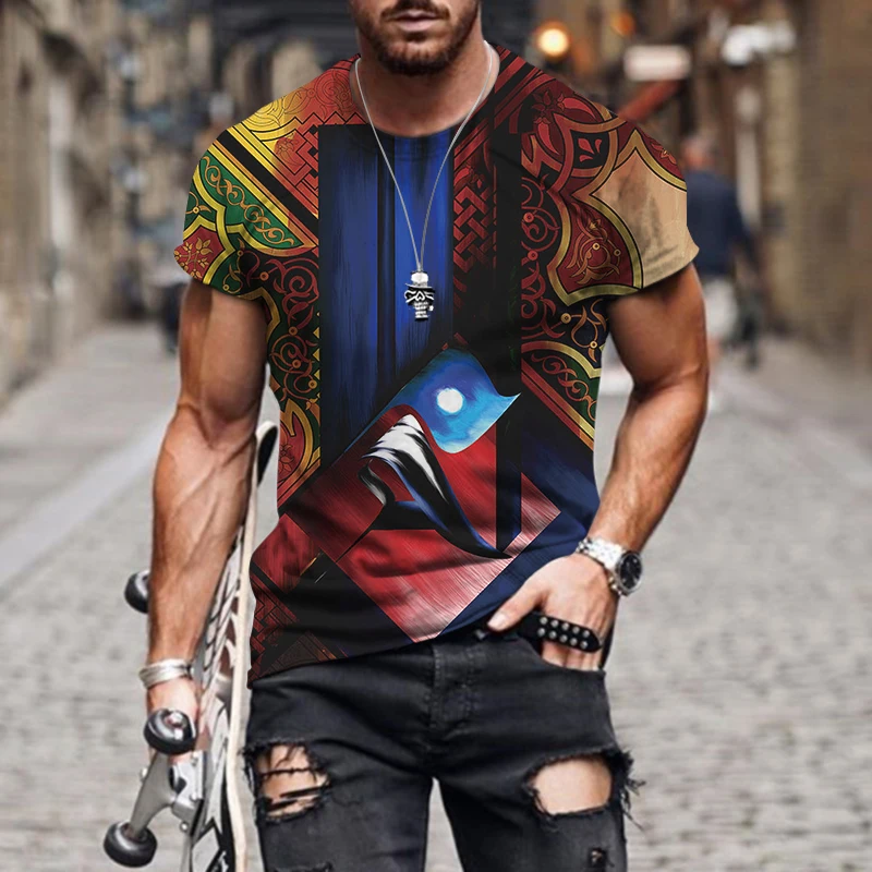 

2022 Men's Oversized Short Sleeve T-Shirts Fashion Casual 3D Print Clothing Top Factory Production Wholesale DIY Custom Pattern