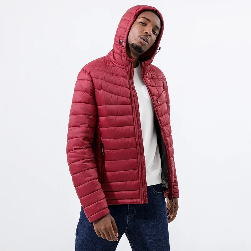 Winter Thin and Light Removable Cap Hot Selling Spareribs Coat Men's Cotton Coat