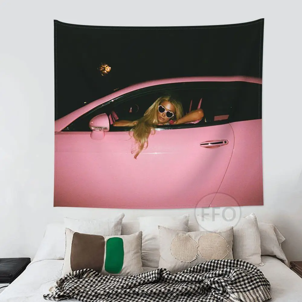 Настенный розовый гобелен в стиле Париж-Хилтон Y2k декор для комнаты эстетический
