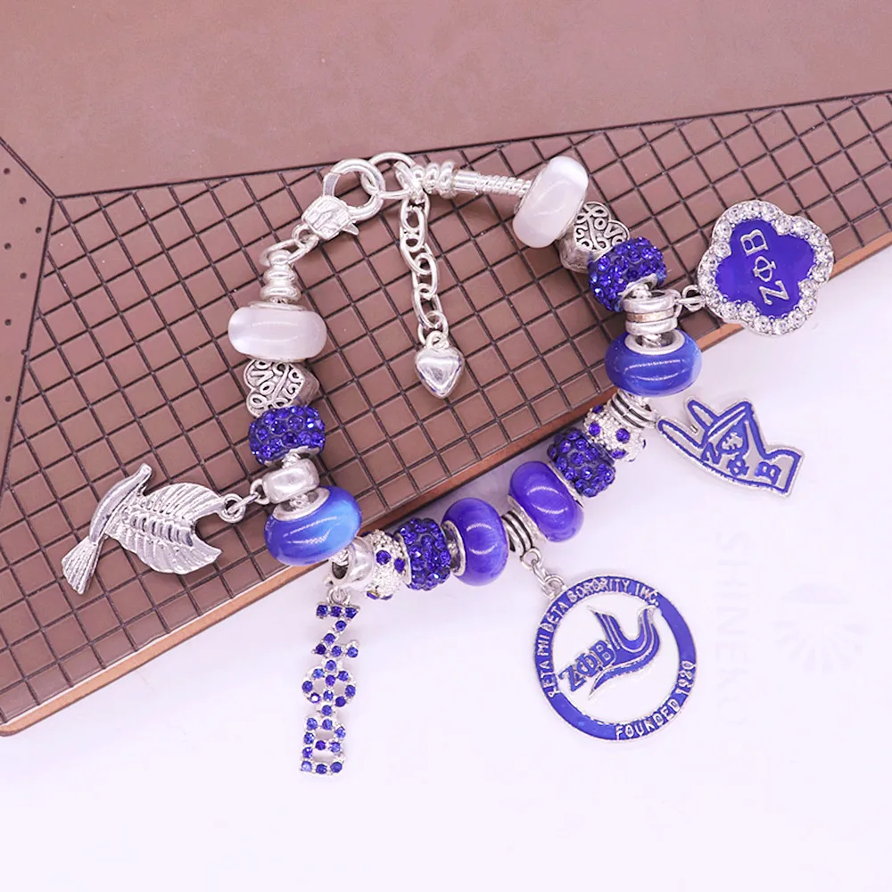 Женская группа голубые бусины с большим отверстием греческий сорр жест голубь