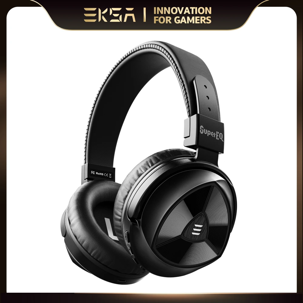 

Беспроводные Bluetooth-наушники EKSA E1, складные стереонаушники с микрофоном, Bluetooth 5,0, для геймеров, для ПК/телефона, с отличными басами