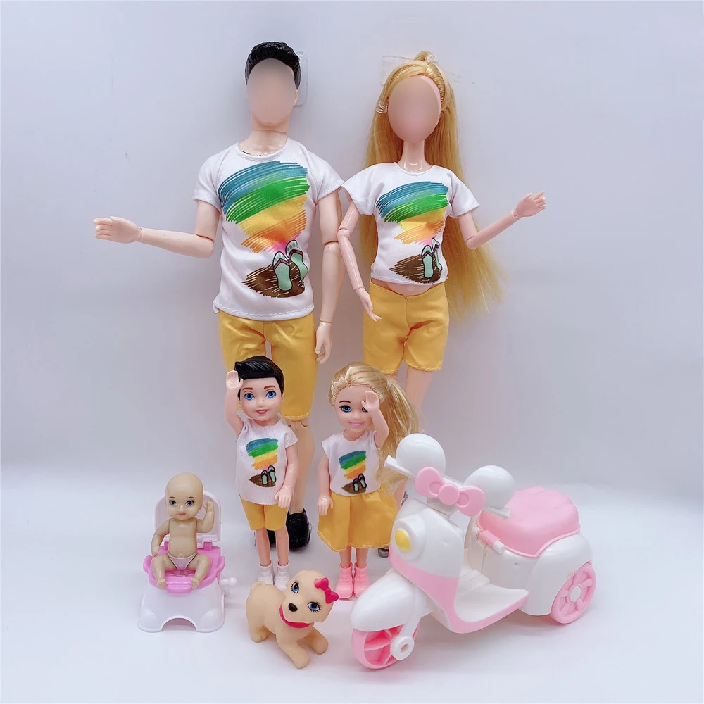 Модный Семейный комплект на 5 человек миниатюрная коляска для домашних животных