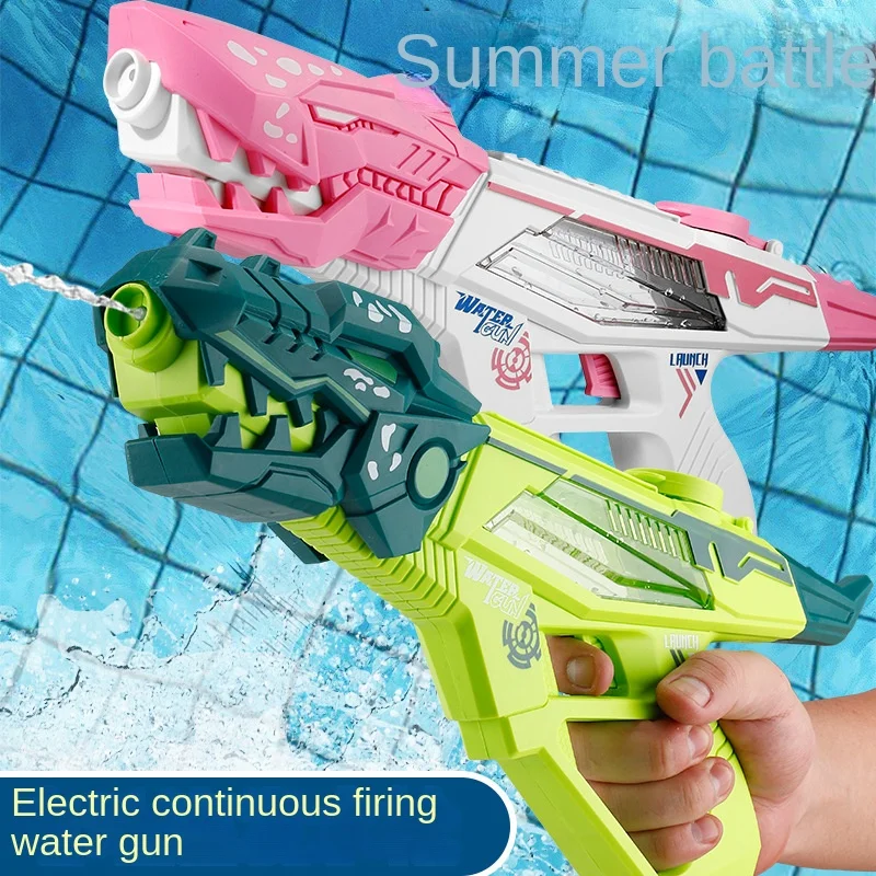 

Dinosaur Automatic Water Gun Toy for Children's Summer Outdoor WaterFight Game Electric Water Play Equipment Electronic Shot Gun