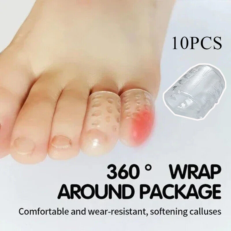 

10Pcs Silicone Toe Caps Anti-Friction Breathable Toe Protector Prevents Blisters Toe Caps Cover Protectors Foot Care
