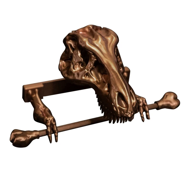 

Dinosaur Tissue Holder Skull Toilet Paper Holder Stand Bathroom Tissue Rack Punch-Free Shelf Wall-Mounted Storage