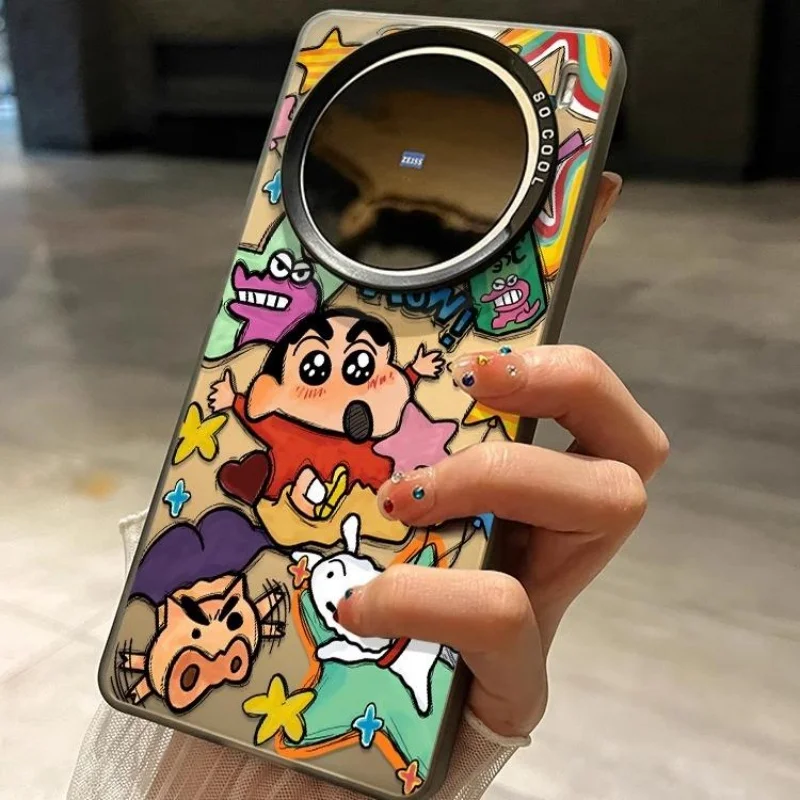 Фото Чехол для телефона с милым мультяшным карандашом Shin-chan для vivo X200 X100 X90 X80 X70 X60 Pro Ultra S mini X200Ultra, противоударный чехол Shinchan №1