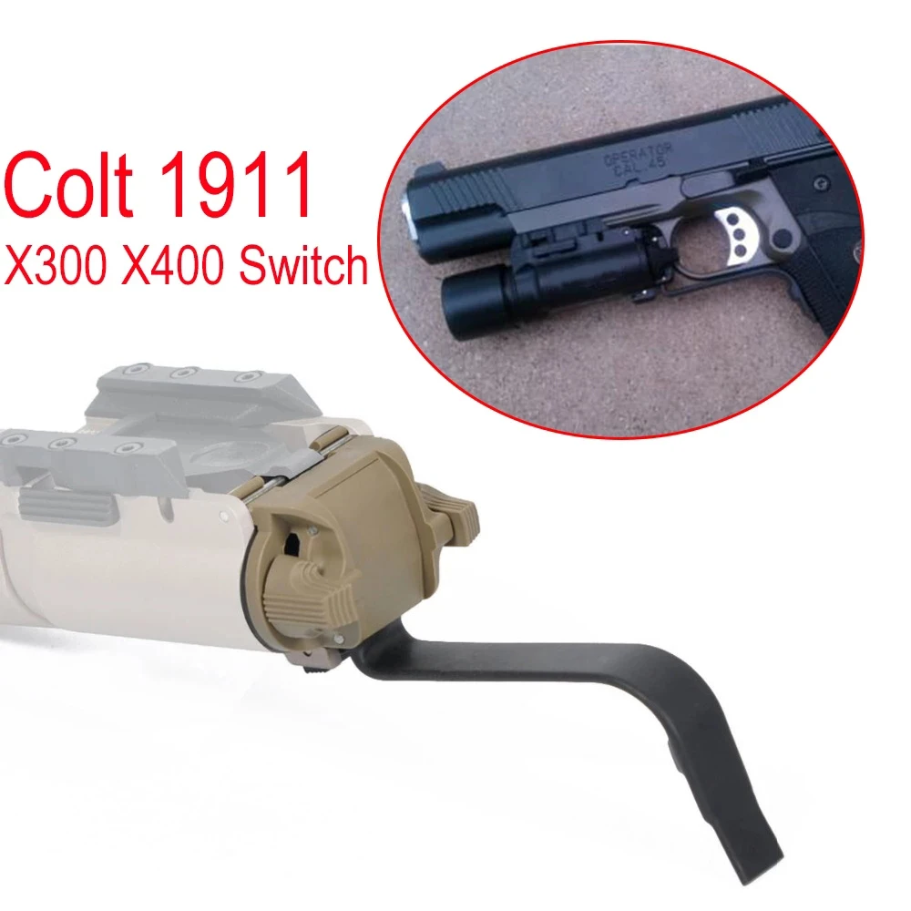 

Тактический двойной выключатель X300 X400 только для Colt 1911, оператора CAL .45 в сборе для фонариков оружия X-Series