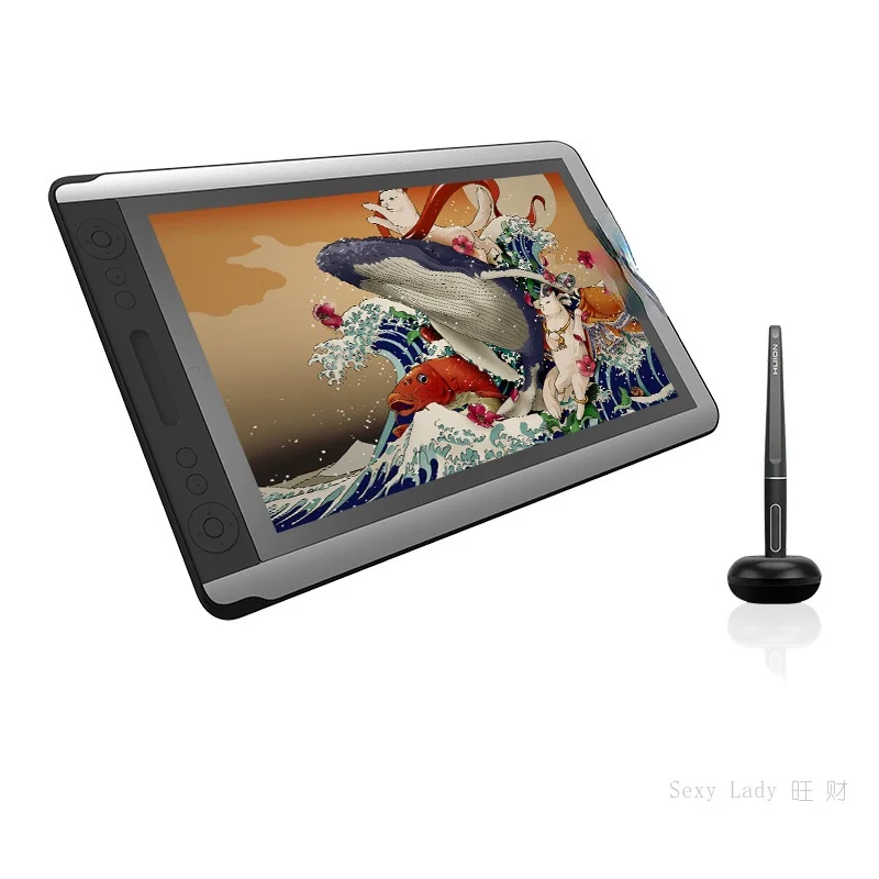 

15.6 Inch 16 Pen Display Monitor 8192 Levels Tilt Function Support Digital Graphics Drawing Tablet with Press Keys