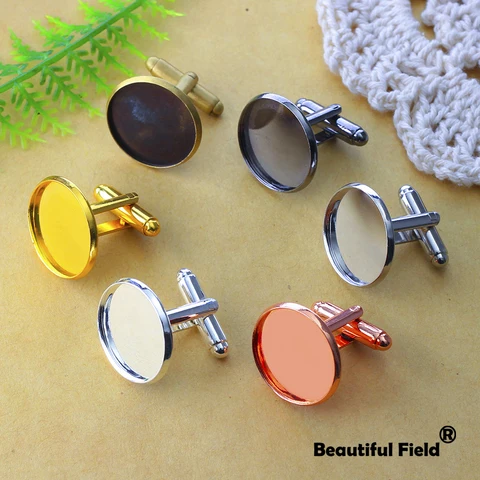 Медные основы для запонок JiangXuan, 5 шт., разные размеры