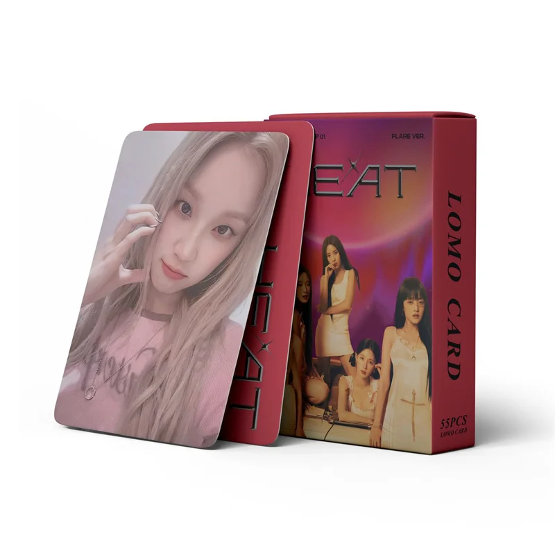 

KPOP 55pcs/set(G)I-DLE New Album English Album HEAT LOMO Card SONG YUQI MIYEON MINNIE Gidle Postcard Photo Card SOOJIN SHUHUA