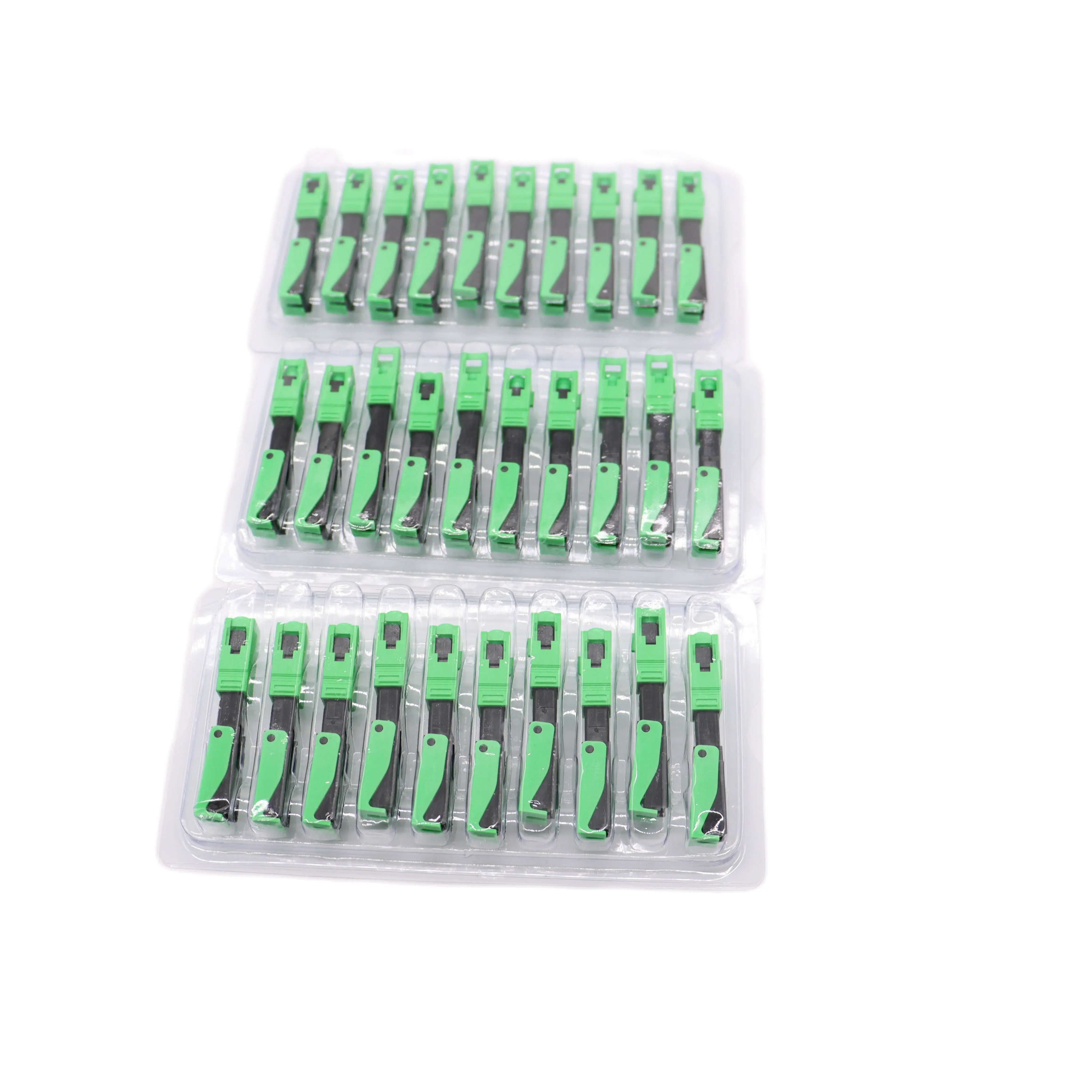 

SC APC Fast Connector 100-400 Pcs Fiber Optic fibra FTTH single mode SC APC adapter Field Assembly Fcold Freeshipping Connector