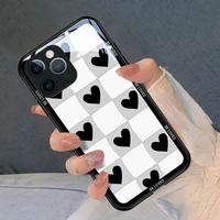 tempered glass painted luxury phone case for iphone 13 12 11 pro max mini x xr xs max designer cases fashion cover coque fundas