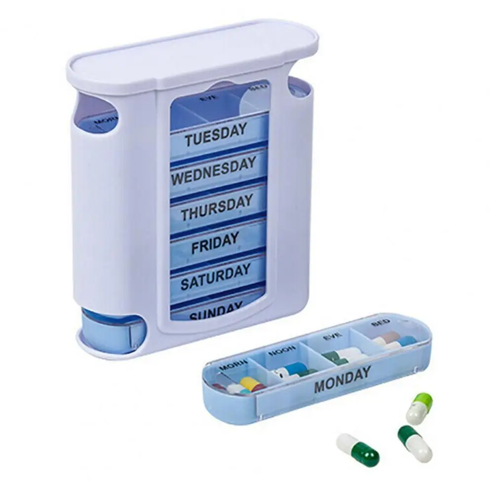 

Pill Organizer Useful Lightweight Minimalist Helpful Tablet Vitamin Holder Storage Box for Home Pill Cases Pill Holder