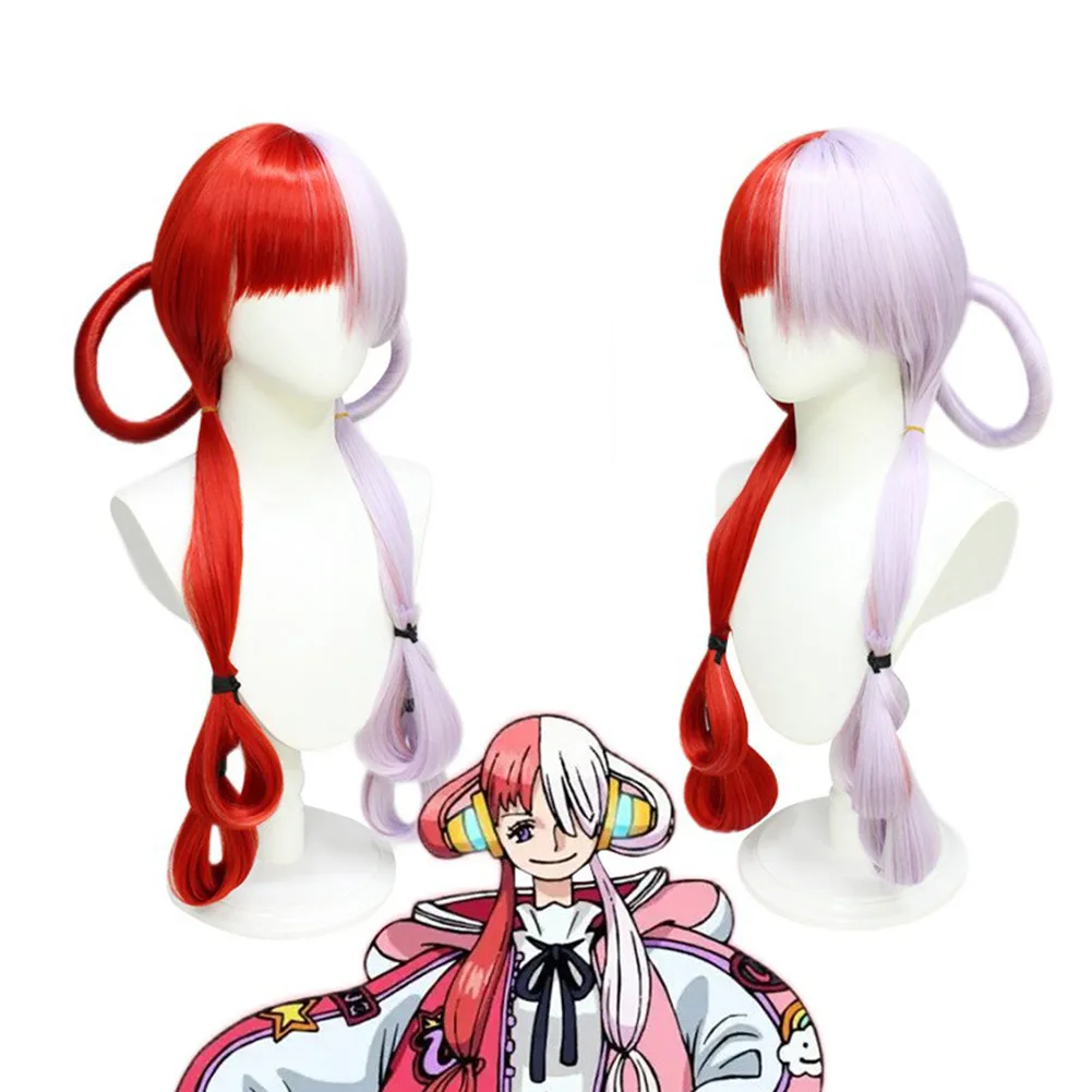 

Anime One Piece RED UTA Cosplay Wig Heat Resistant Synthetic Hair Carnival Halloween Party Props